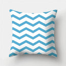 Axyaa Blue Geometric Pattern Cushion Cover for Living Room Sofa Decoration