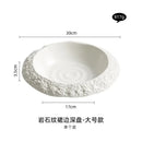 Axyaa White Ceramic Dinner Plate Set - Creative Tableware for Home and Restaurant