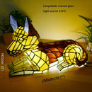 Axyaa Stained Glass Animal Table Lamp for Living Room, Bedroom, Children's Room.