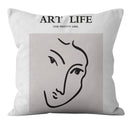 Nordic Abstract Geometric Lines Pillowcase for Home Decor - Axyaa