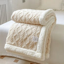 Axyaa Cozy Double Layer Fleece Blanket | Soft Plush Throw for Sofa Bed