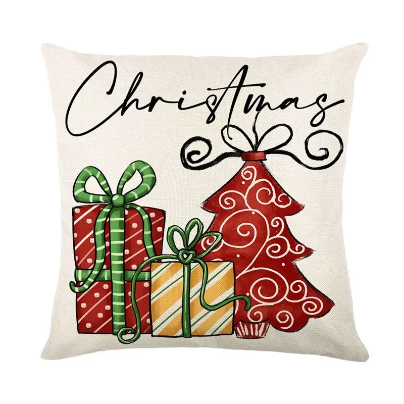 Axyaa Christmas Deer Snowflake Pillow Cover for Stylish Home Decor