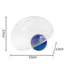 Axyaa Round Glass Vase Hydroponics Desk Decor with Artificial Flowers
