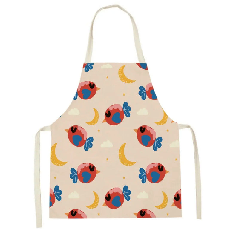Axyaa Cute Bunny Carrot Apron with Daisies for Home Cooking and Baking