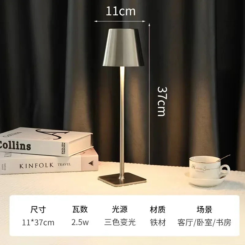Axyaa Nordic LED Desk Lamp with USB Charging & Touch Control