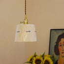 Axyaa Brass Ceramic Pendant Ceiling Lamps with Switch, Modern Hanging Lighting Fixtures