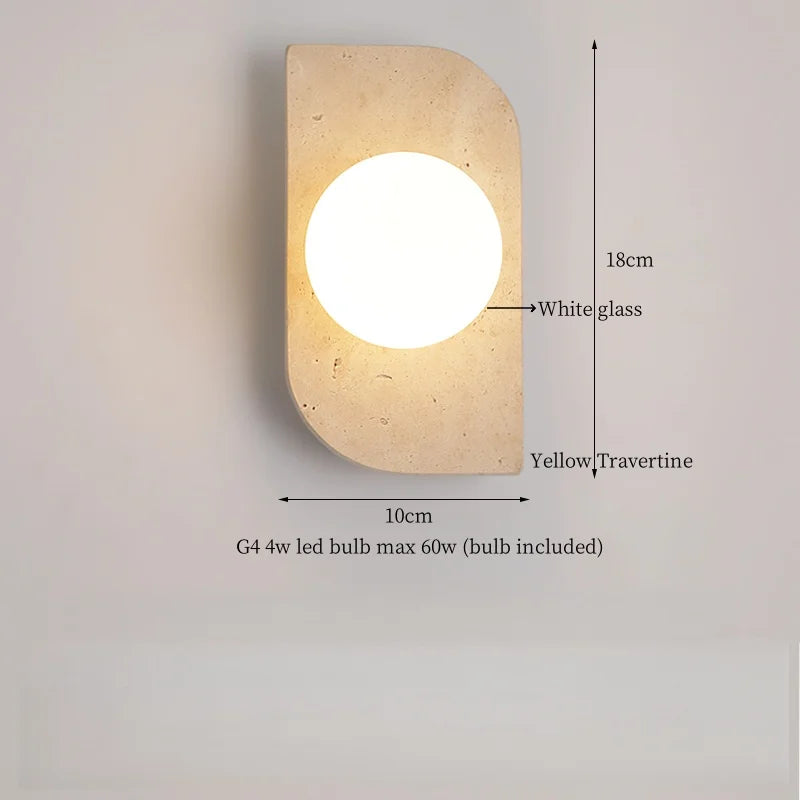 Axyaa Wood Glass LED Wall Sconce - Nordic Modern Stair Lights for Bedroom & Bathroom
