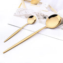 Axyaa 12-Piece Gold Flatware Set Stainless Steel Cutlery Dinnerware