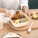 Axyaa Portable Bento Box with Cutlery for Adult Office Workers, Microwaveable Food Storage