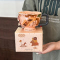 Axyaa Ceramic Mug Set - Unique Coffee Cup for Tea & Beer, Funny & Original Gift