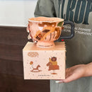 Axyaa Ceramic Mug Set - Unique Coffee Cup for Tea & Beer, Funny & Original Gift