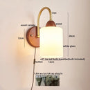 Axyaa Modern Wood Glass LED Wall Light for Living Room Bedroom Balcony