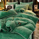 Axyaa Deluxe Milk Fleece Queen Size Bedding Set for Cozy Winter Nights