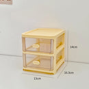 Axyaa Clear Plastic Desktop Organizer with Drawers for Office, School, and Makeup Storage