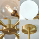Axyaa Copper Glass Ball Pendant Lamps for Kitchen Bedroom Restaurant Home Decoration