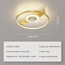 Axyaa Remote Control Living Room Ceiling Fan Light - Simple Modern Design