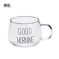 Axyaa Glass Coffee Milk Mug Large Capacity with Handle - Transparent Glass Morning Cup