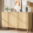 Modern White Sideboard Buffet Table with Storage Doors by Axyaa