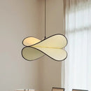 Axyaa Cream Fabric Led Chandelier, Modern Nordic Style for Home Decor