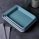 Axyaa Rectangular Nordic Plastic Tray for Tea Fruit Dessert Serving - Kitchen Dining Organizer