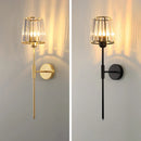 Axyaa Nordic Glass Wall Sconce Modern Lamp Black/Brass Bedside Entryway