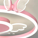 Axyaa Modern Pink LED Ceiling Fan for Kids' Room.