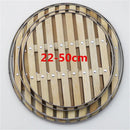 Axya Bamboo Steamer with Stainless Steel Frame - Cooker for Dim Sum, Dessert, Meat