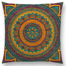 Axyaa Boho Rainbow Mandala Pillow Case Sun Moon Flowers Dream Fantasy Cover