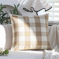 Axyaa Cotton Cushion Cover - Home Decor Big Plaid/Samll Plaid for Sofa Bed 45x45cm