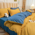 Axyaa Solid Purple Bedding Set - Soft Polyester Bed Linen Twin Queen Full Size