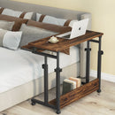 Axyaa Portable Laptop Desk, Height Adjustable Rolling Cart for Sofa and Bed