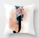 Axyaa Flower Cat Alphabet Pillowcase 45x45cm Cushion Cover, Modern Home Decor