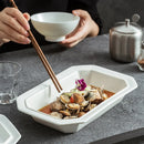 Axyaa Geometric Ceramic Plate Set for Molecular Cuisine and Dining
