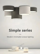 Axyaa Nordic Minimalist Cylinder LED Ceiling Light for Living Room and Bedroom