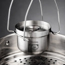 Axyaa 304 Stainless Steel Stackable Stew Pot with Lid 300ml - Versatile Kitchen Utensil