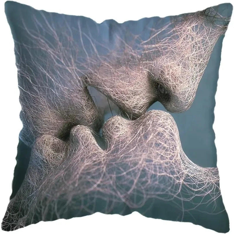 Axyaa Romantic Kiss Painting Pillow Covers - Home Decor Essentials