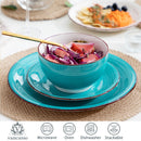 Axya™ Bella-H Porcelain Dinner Set - 4 Colors, 16/32/48-Piece Ceramic Tableware Set