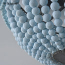 Retro White Wooden Beads Ceiling Lamp by Axyaa for Bedroom Staircase Entryway
