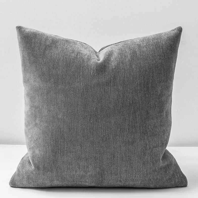 Soft Chenille Geometric Cushion Cover 45x45 for Neutral Home Decor - Axyaa