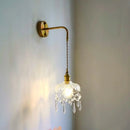 Axyaa Crystal Copper Wall Sconce LED Light for Home Decor and Lighting