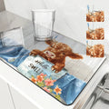 Axyaa Farmhouse Plant Absorbent Drying Mat - Hide Stains, Rubber Backed