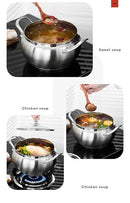 Axya Stainless Steel Hotpot Soup Pot for Induction Cooker and Gas Stove