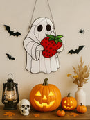 Axyaa Halloween Ghost Hanging Decor, Cute Strawberry Ghost Design - Window/Wall Ornaments