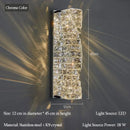 Axyaa Crystal Wall Lamp: Luxury Minimalist Decor for Hotels, Living Rooms, & More