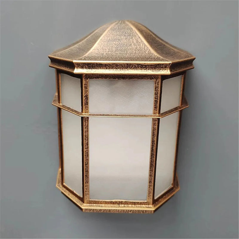 Axyaa Rustic Outdoor Wall Sconce with Frost Acrylic Shade
