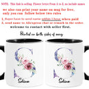 Axyaa Personalized Floral Coffee Mug with Name; Creative Tumbler Cup for Various Beverages