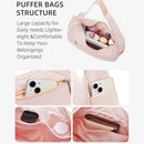 Axyaa Crescent Quilted Nylon Shoulder Bag with Fluffy Underarm & Adjustable Strap