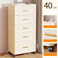 Axyaa 15.75 Inch Multi-tier Rolling Storage Cabinet for Snacks, Clothes, Books
