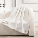 Axyaa Whitecap Plush Throw Blanket - Lightweight & Cozy Fleece for Couch or Bed