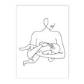 Minimalist Axyaa Mother and Child Wall Art Print for Home Decor